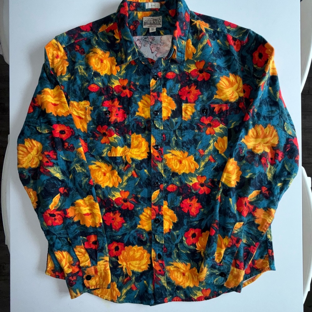 J. Crew Floral Long Sleeve Shirt